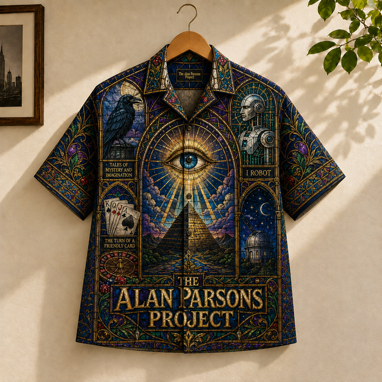 The Alan Parsons Project Stained Glass Hawaiian Shirt – Unisex Progressive Rock Button-Up QH