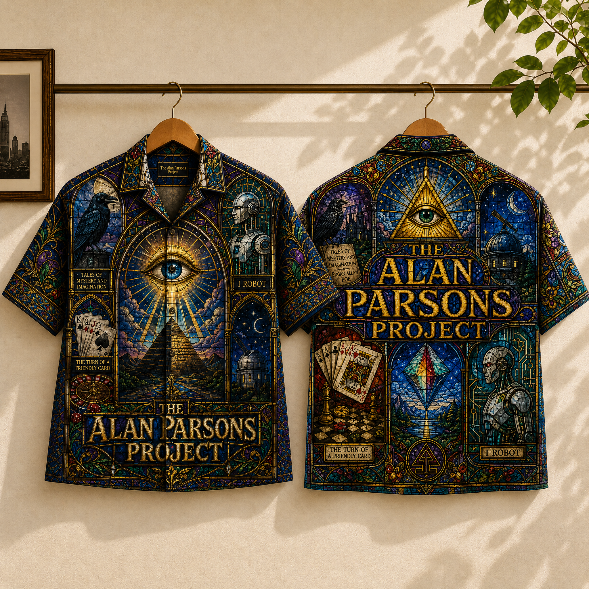 The Alan Parsons Project Stained Glass Hawaiian Shirt – Unisex Progressive Rock Button-Up QH