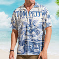 Tom Petty Ocean Scene Hawaiian Shirt – Unisex Heartbreakers Fan Gift Button-Up