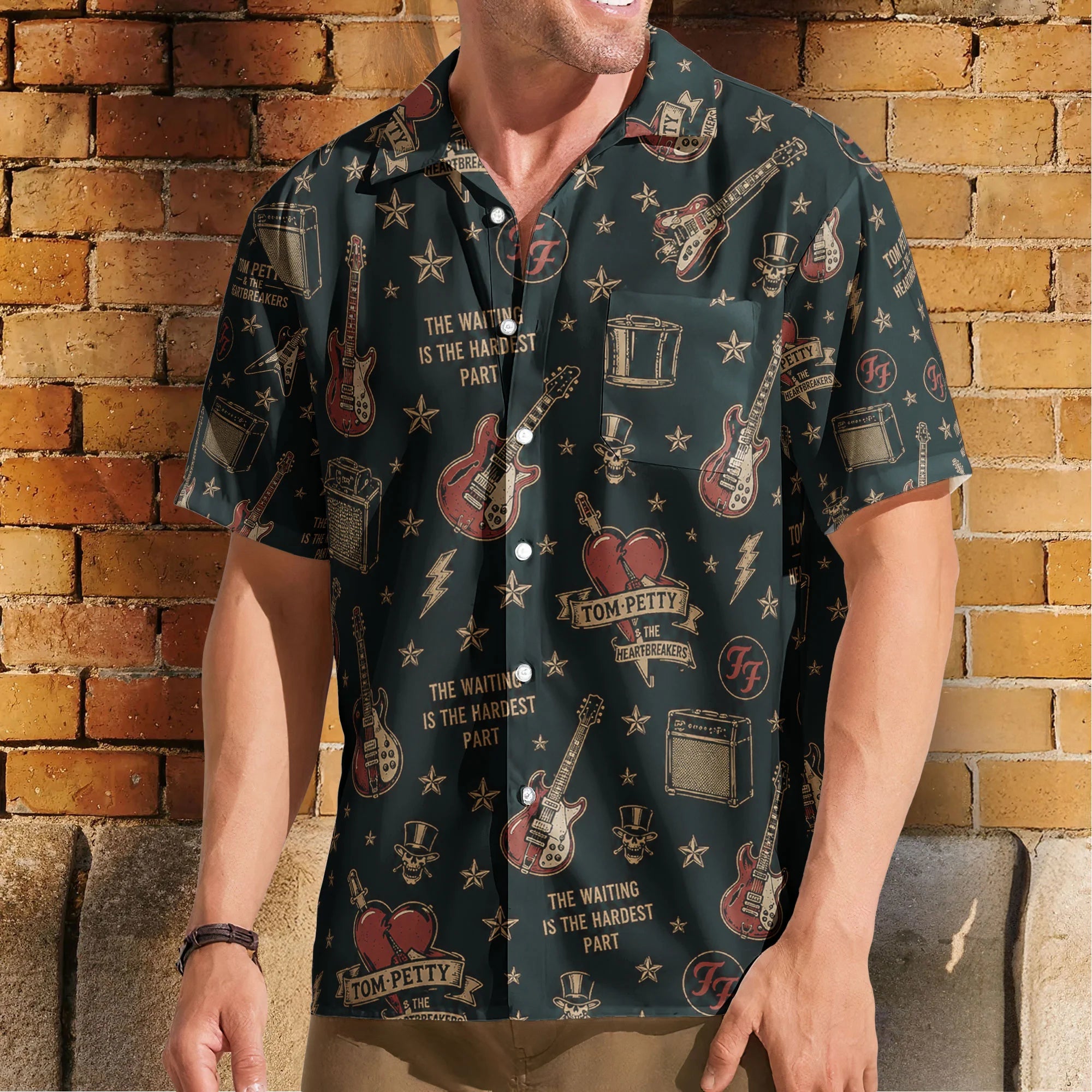 Tom Petty & The Heartbreakers The Waiting Hawaiian Shirt – Unisex Retro Rock Fan Gift