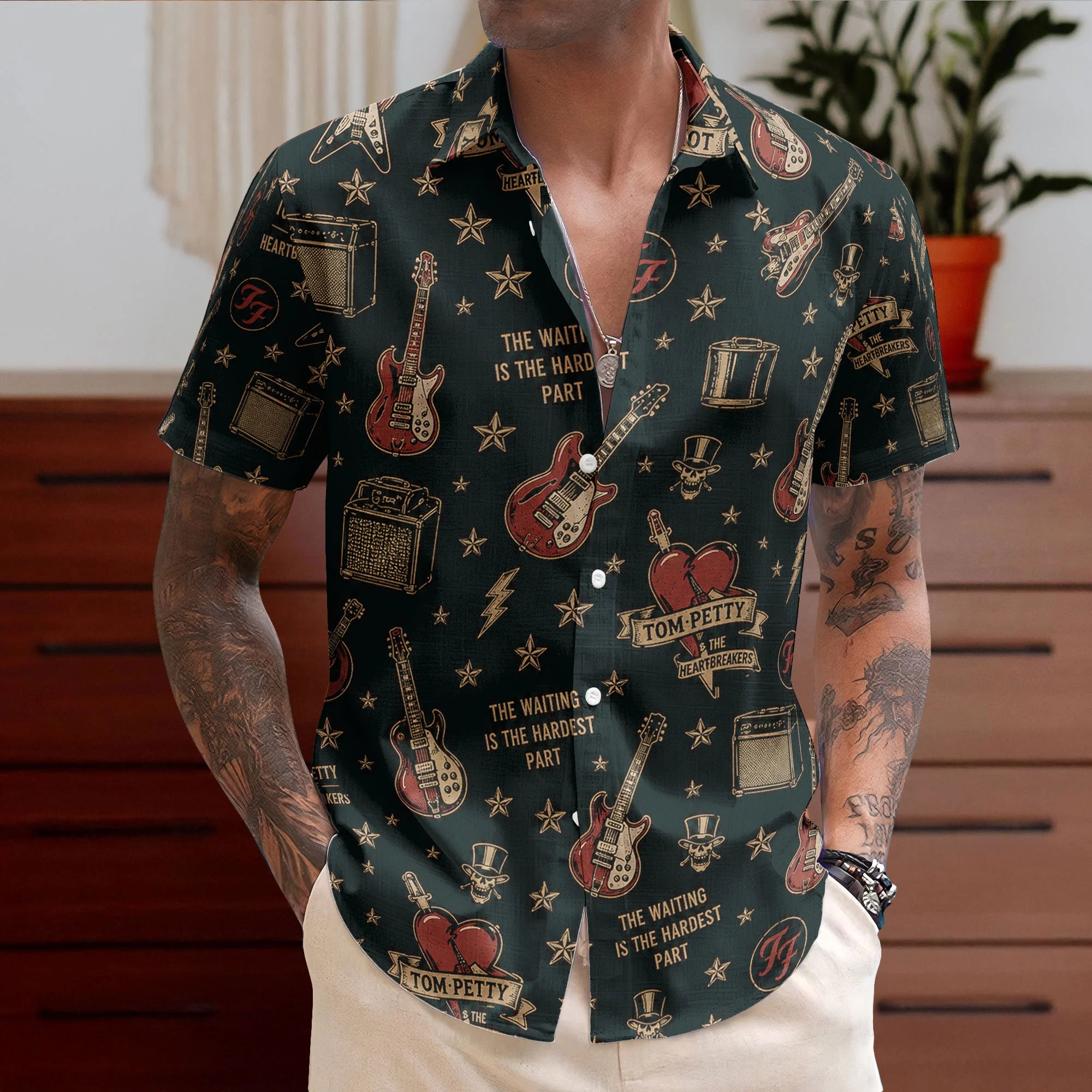 Tom Petty & The Heartbreakers The Waiting Hawaiian Shirt – Unisex Retro Rock Fan Gift