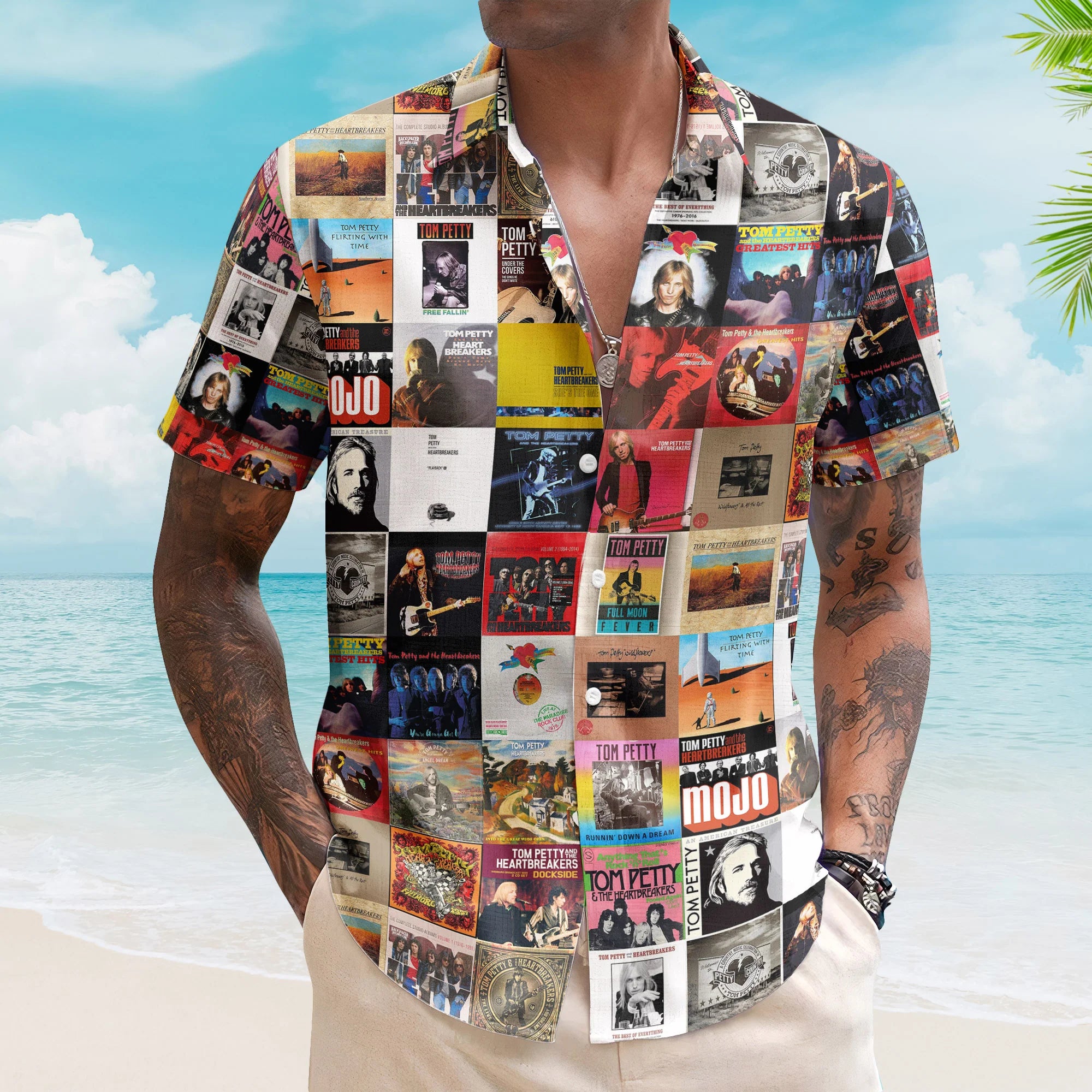 Tom Petty and The Heartbreakers Retro Album Art Hawaiian Shirt – Unisex Rock Fan Gift