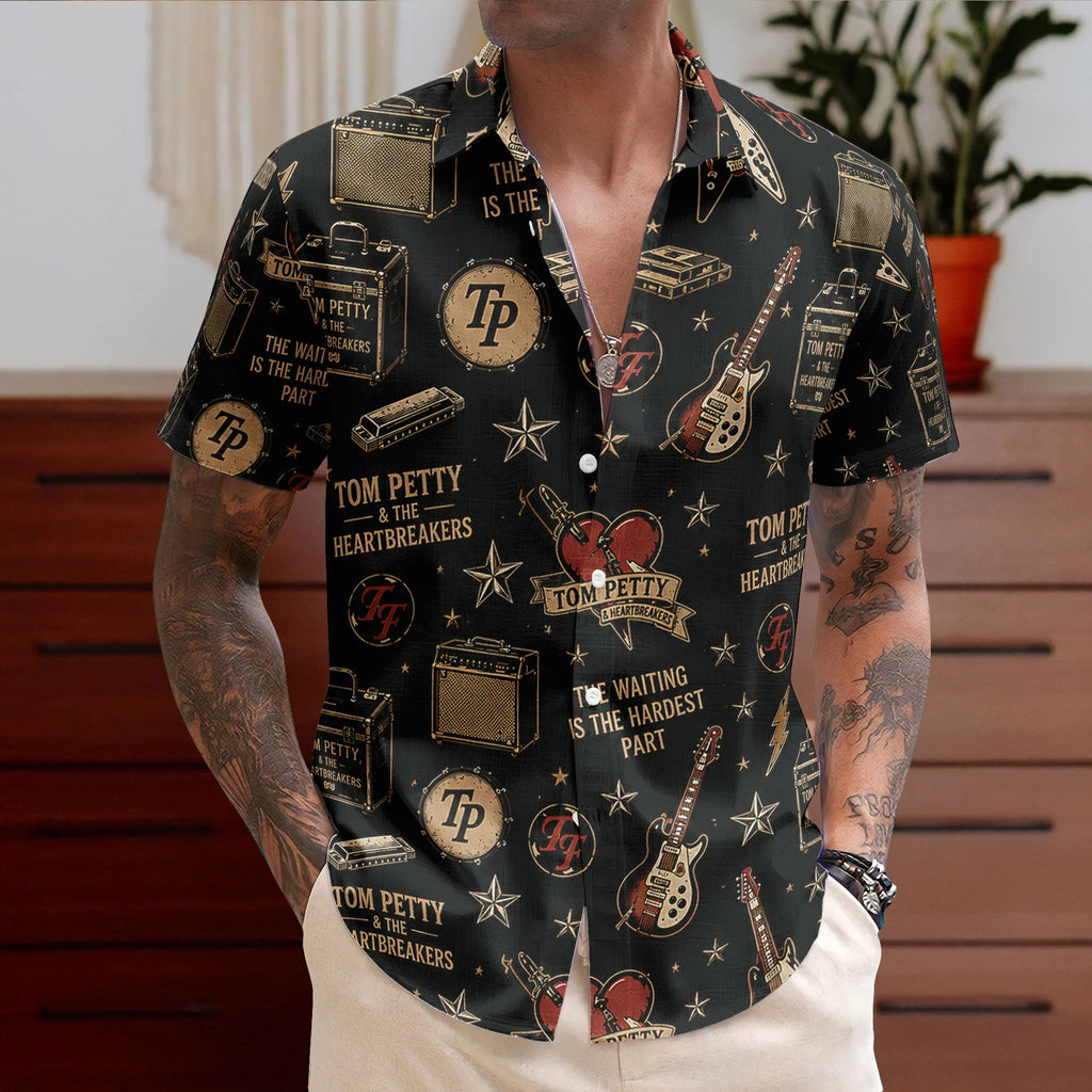 Tom Petty & The Heartbreakers Rock ’N’ Roll Hawaiian Shirt – Unisex Retro Album Art Fan Gift