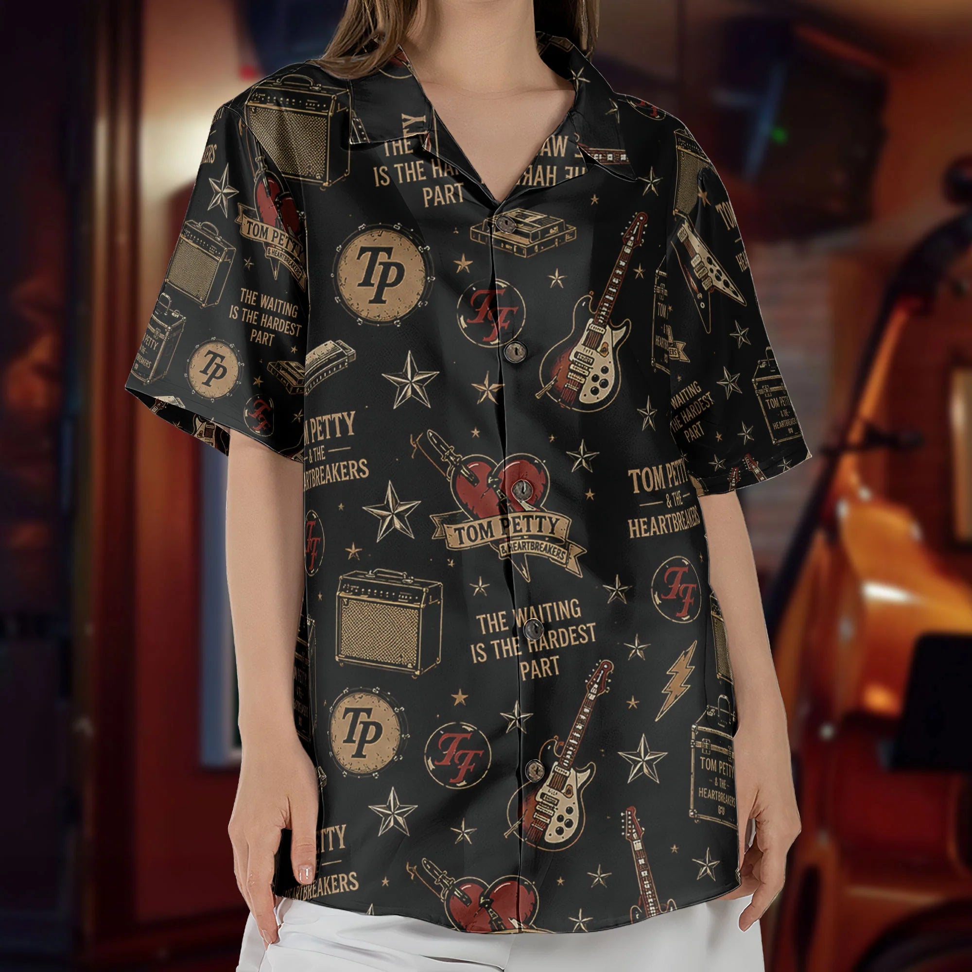 Tom Petty & The Heartbreakers Rock ’N’ Roll Hawaiian Shirt – Unisex Retro Album Art Fan Gift